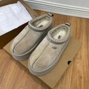 UGG TAZZ Tasman Suede PLATFORM SLIPPER Clog Shoe MUSTARD SEED